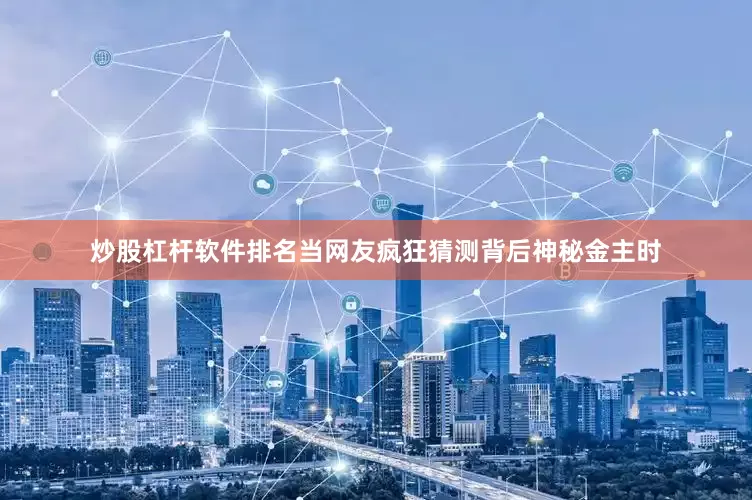 炒股杠杆软件排名当网友疯狂猜测背后神秘金主时
