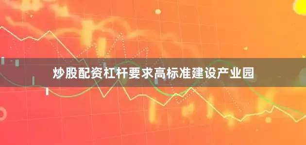炒股配资杠杆要求高标准建设产业园