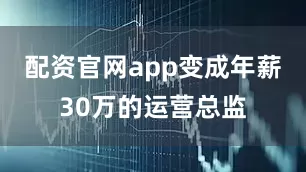 配资官网app变成年薪30万的运营总监